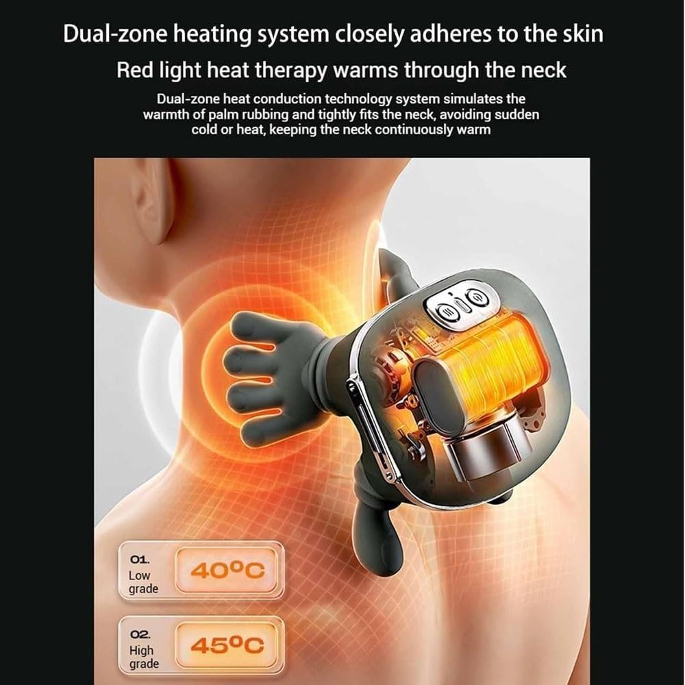 Electric Deep Tissue 4D Kneading Massage, Simulated Human Hand Design for Pain Relief and Muscle Relax