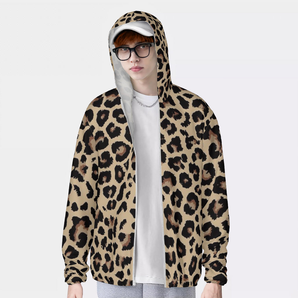 Animal Print Sun Protective Lightweight Zipper Hoodie