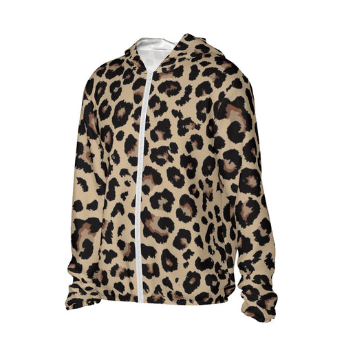 Animal Print Sun Protective Lightweight Zipper Hoodie